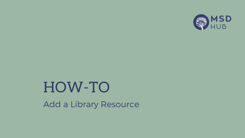 How-To Add a Library Resource